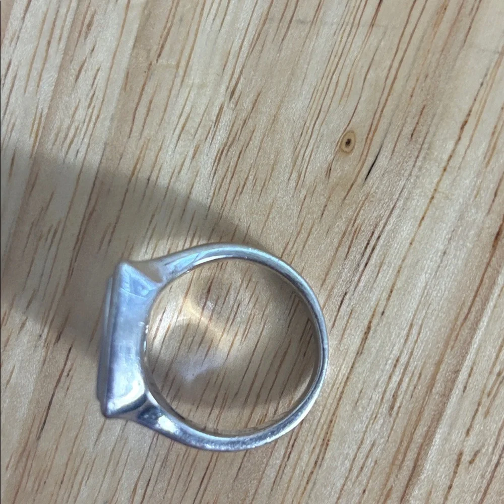 Silver 925 Shield Ring with Black Stone Cross crusades shield of faith medieval